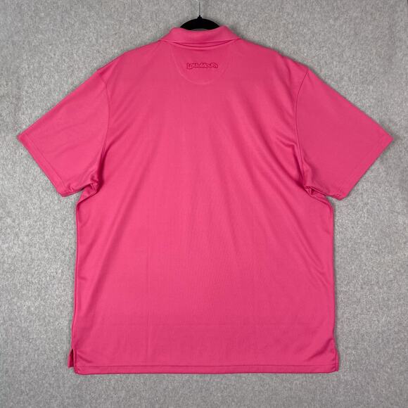 Loudmouth Golf Shirt Mens XXL Pink Polo 2XL Embroidered Spell Out - Picture 4 of 8
